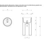 Round countertop washbasin made of natural stone Lampeter