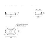 Umywalka ceramiczna nablatowa, owalna, pojedyncza Woumen