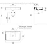 Ceramic washbasin with overflow Woumen