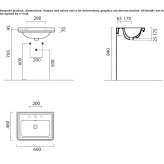 Rectangular wall washbasin Veghel