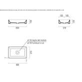 Umywalka ceramiczna nablatowa, prostokątna, pojedyncza Woumen