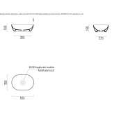 Single oval countertop washbasin Riebini