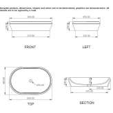 Oval countertop ceramic washbasin Izimsa