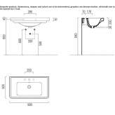 Rectangular wall washbasin Veghel