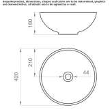 Round countertop washbasin made of cultured marble Winden