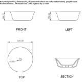 Round ceramic washbasin, countertop Brezza