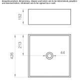 Square countertop washbasin made of cultured marble Winden