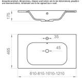 Recessed ceramic washbasin Poeni