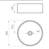 Round countertop washbasin made of cultured marble Winden