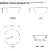 Square ceramic washbasin, countertop Brezza