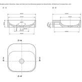 Countertop washbasin made of quartz sand, printed in 3D Jerte