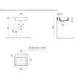 Prostokątna umywalka ceramiczna z przelewem Sanem