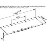 Double rectangular ceramic washbasin Geel