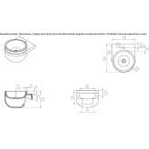 Krion® round wall washbasin Kulmain