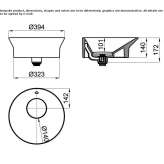 Round countertop washbasin made of acrylic Jafre