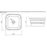 Umywalka ceramiczna kwadratowa pojedyncza Patulul