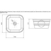 Umywalka ceramiczna kwadratowa pojedyncza Patulul