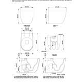 Floor-mounted ceramic toilet, rimless Sadska