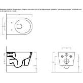 Toaleta ceramiczna wisząca bez kołnierza Cadine