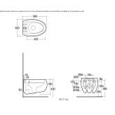 Ceramic wall-hung toilet without a rim Kishuara