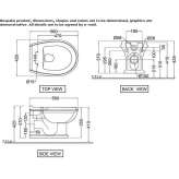 Floor-mounted ceramic toilet, rimless Ocoee