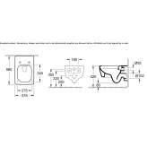 Wall-mounted rimless ceramic toilet Welby