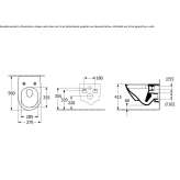 Wall-mounted rimless ceramic toilet Akpinar