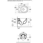 Ceramic wall-hung toilet without rim Sumas