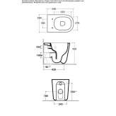 Floor-mounted ceramic toilet, rimless Omia