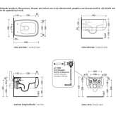 Wall-hung ceramic toilet Caulnes