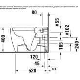 Ceramic toilet mounted on the floor Pradillo