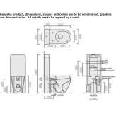 Closely connected ceramic toilet Fristad