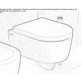 Wall-hung ceramic toilet Saetila