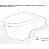 Wall-hung ceramic toilet Saetila