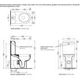 Closely connected ceramic toilet Palena