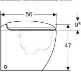 Back to the wall Floor-mounted toilet Gardeja