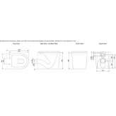 Floor-mounted ceramic toilet, rimless Havaleas