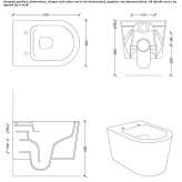 Wall-hung ceramic toilet Mailat