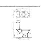 Ceramic toilet mounted close to the floor Epinois