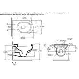 Wall-hung ceramic toilet Rimasco