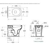 Ceramic toilet mounted on the floor Gradacac