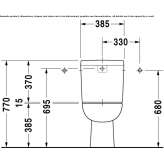 Closely connected ceramic toilet Telica