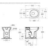 Ceramic toilet mounted on the floor Joachin