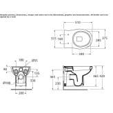 Wall-hung ceramic toilet Joachin