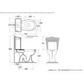 Block toilet with P-type siphon Valdengo