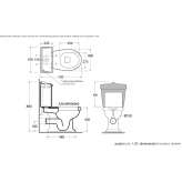 Compact toilet with wall drain Valdengo