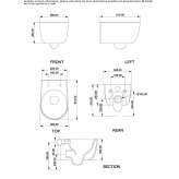 Ceramic wall-hung toilet without a rim Sadska