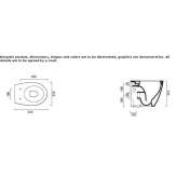 Floor-mounted ceramic toilet, rimless Benken