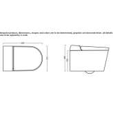 Glass, intelligent Chinese toilet with a thermosetting seat Versoix