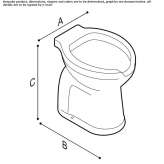 Floor-mounted porcelain toilet Olyphant